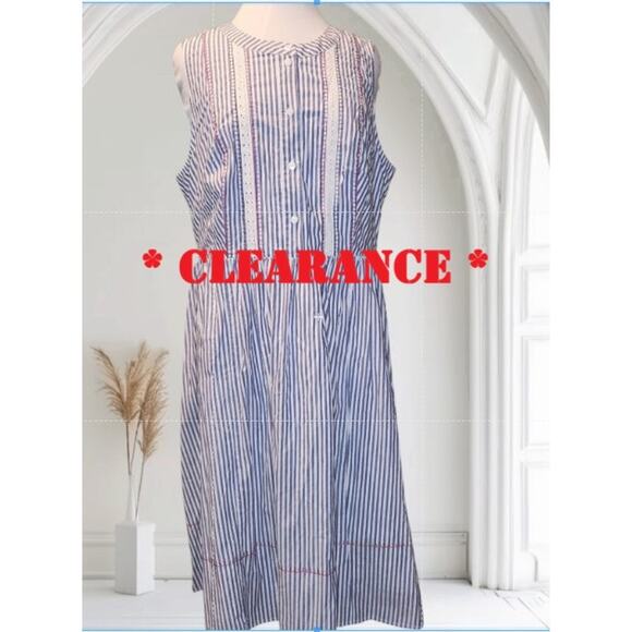 Lane Bryant Dresses & Skirts - ☀️ Charming Lane Bryant Striped Sleeveless Dress!